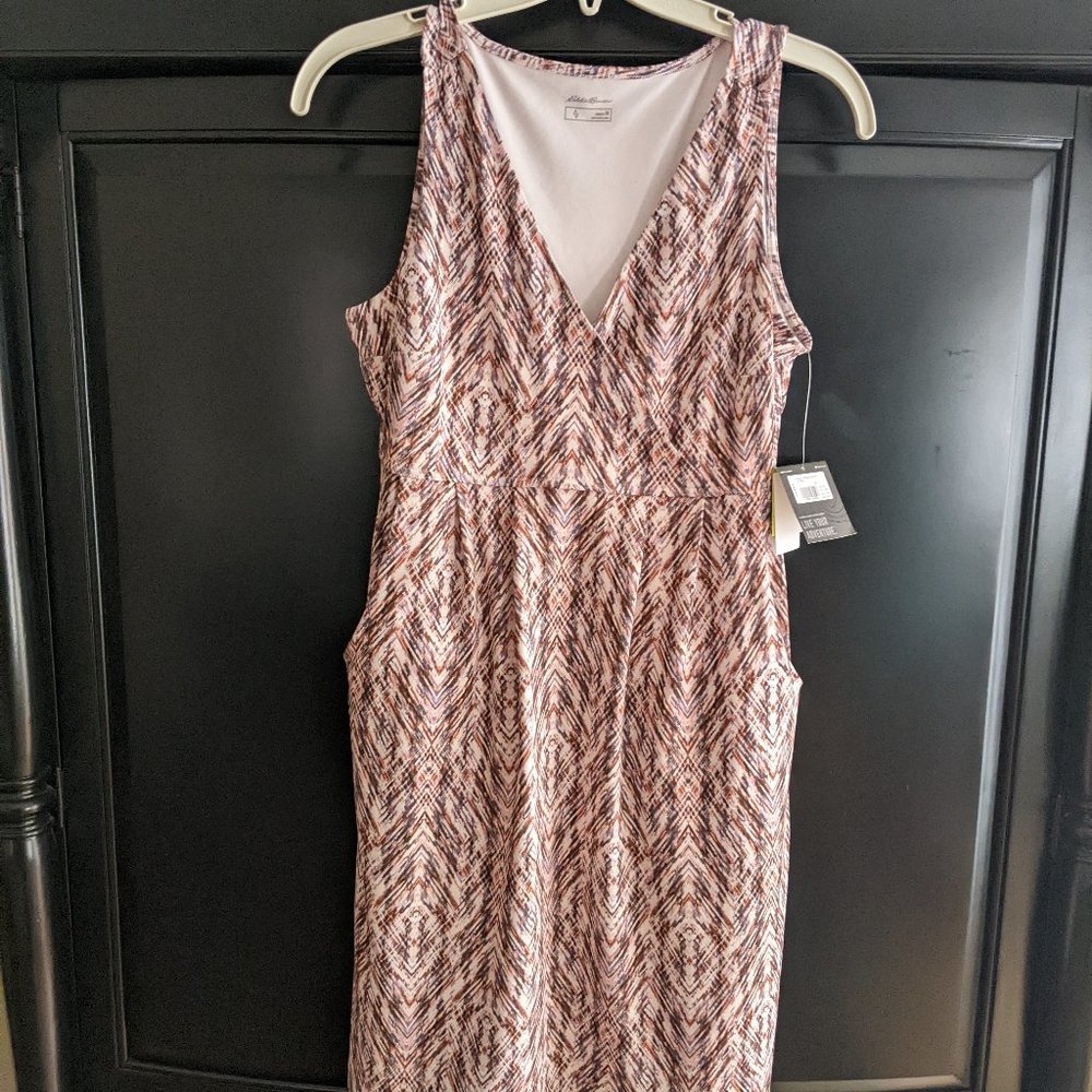 Eddie Bauer, med, crossover print summer athletic / travel dress